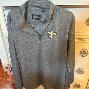 New Orleans Saints NFL Team Apparel Charcoal Pullover